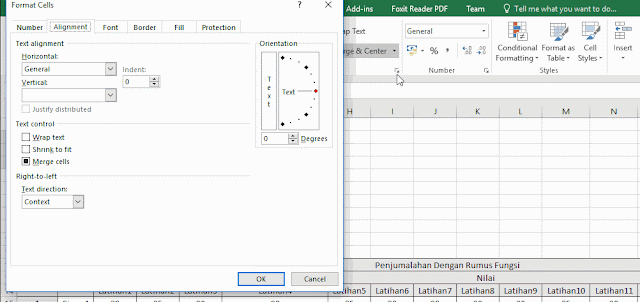 Cara Perataan Teks di Excel Pada  Menu Format Cells (https://ozaz-7.blogspot.co.id/)