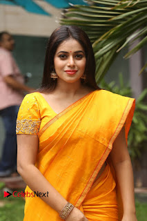 Actress Poorna Pictures in Saree at Avanthika Movie Opening  0049