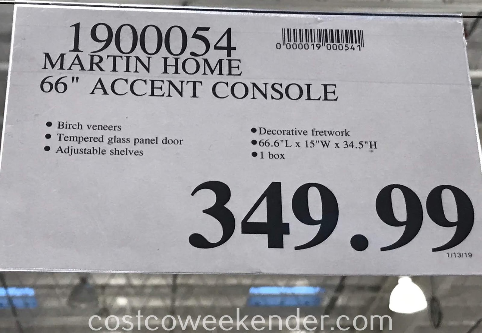 Martin Home Accent Console Costco Weekender