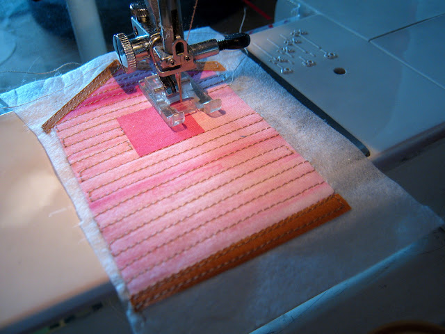 beach huts landscape quilting tutorial