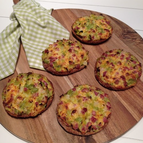 Greenway36: überbackene Lauch-Schinken-Käse-Brötchen