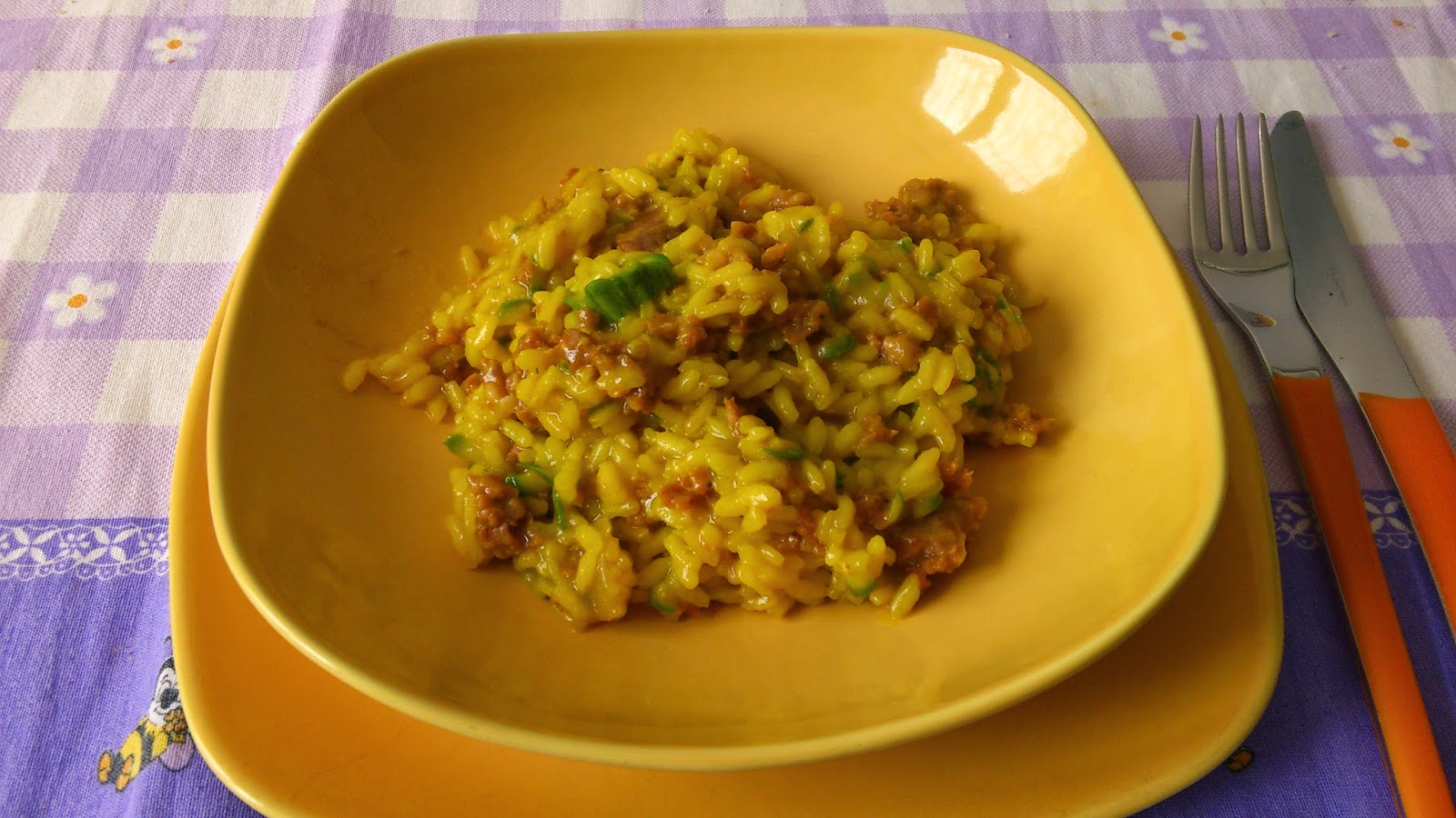 Ricetta Risotto allo Zafferano con Zucchine e Salsiccia