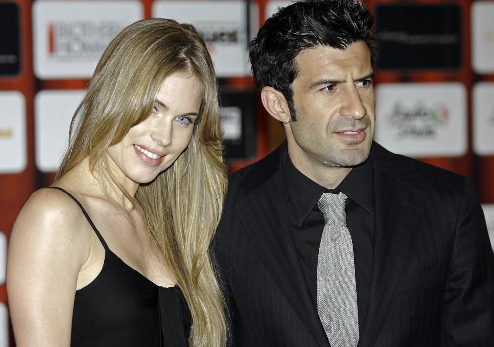 Sportage: Luis Figo and his wife Helen Svedin