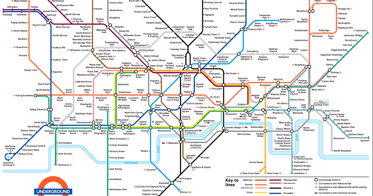 Map of London Tube - Free Printable Maps