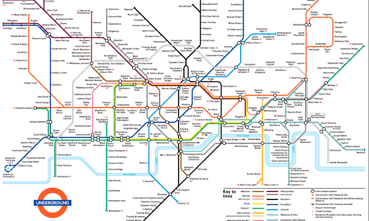 Map of London Tube
