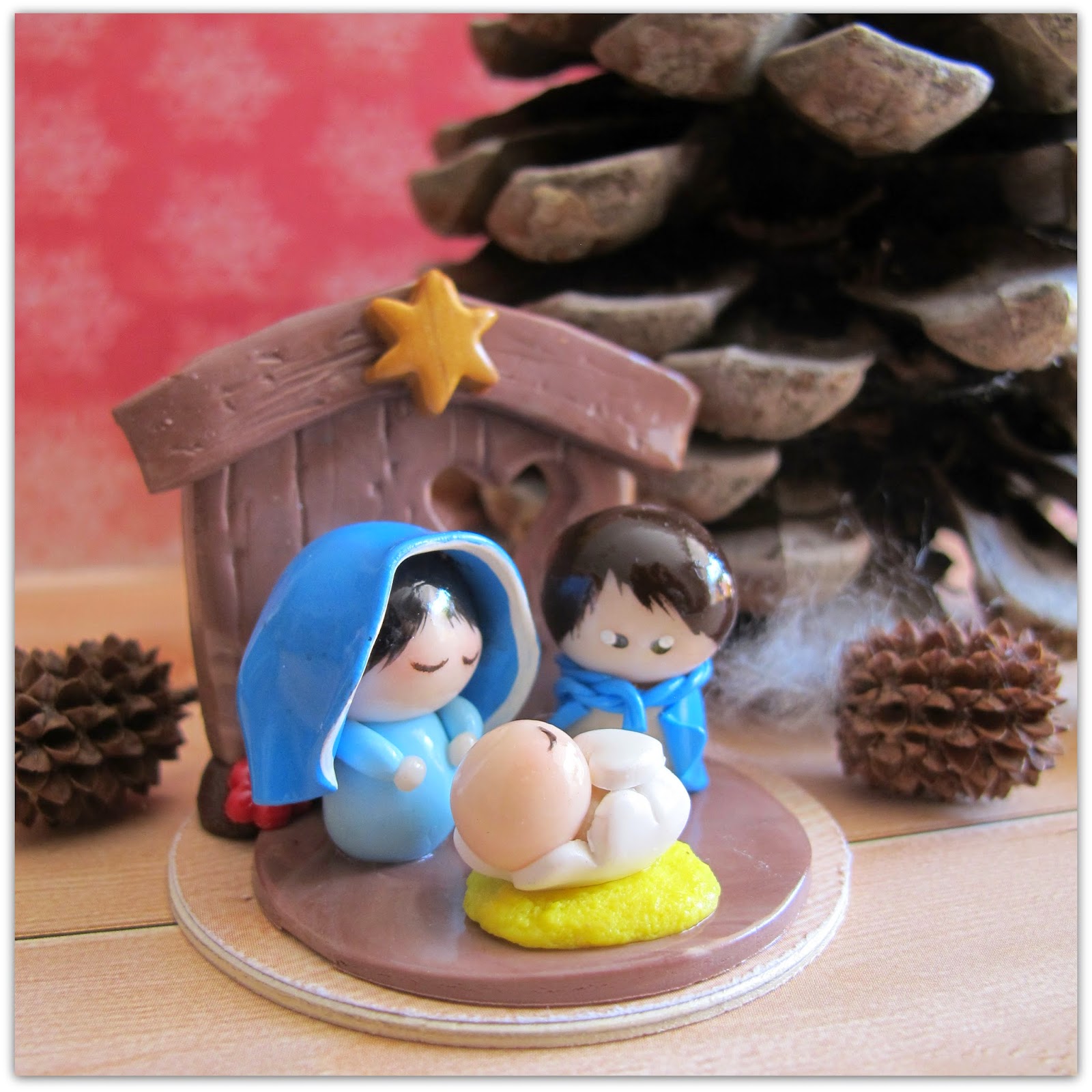MA PETITE PLANETE: pâte fimo : crèche de Noël