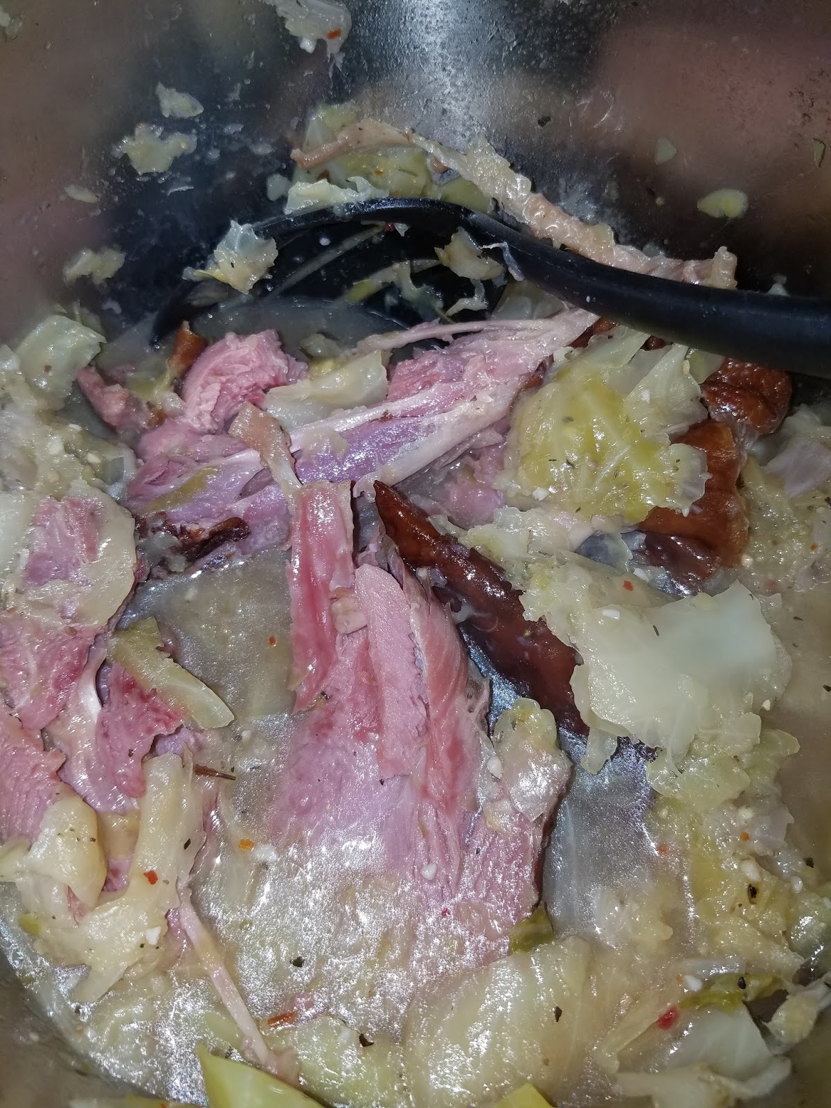 Cabbage w/Smoked Turkey in the Instant Pot Duo