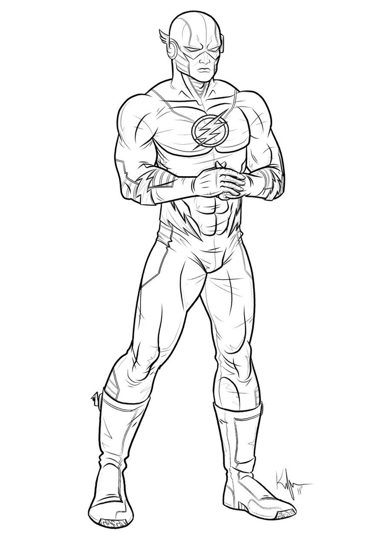 Download Flash Superhero Coloring Pages
