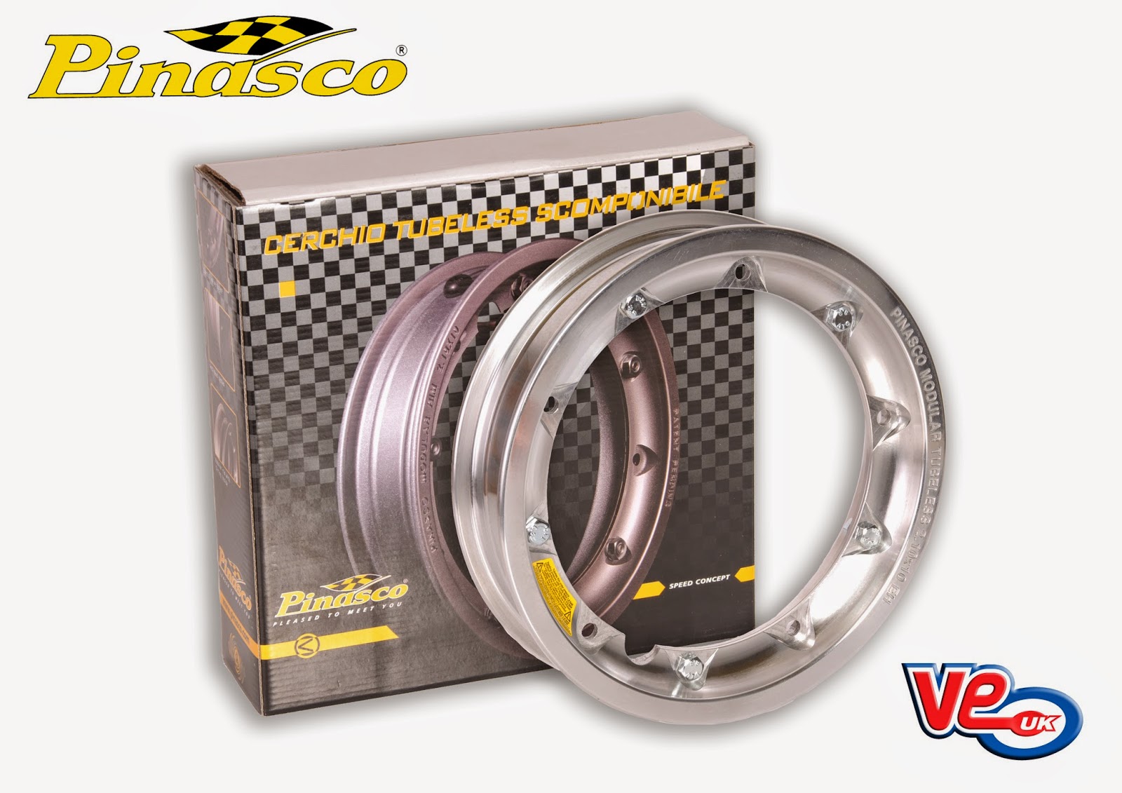 VE Scooter Spares: NEW - Pinasco Vespa Tubeless Split Wheel Rim