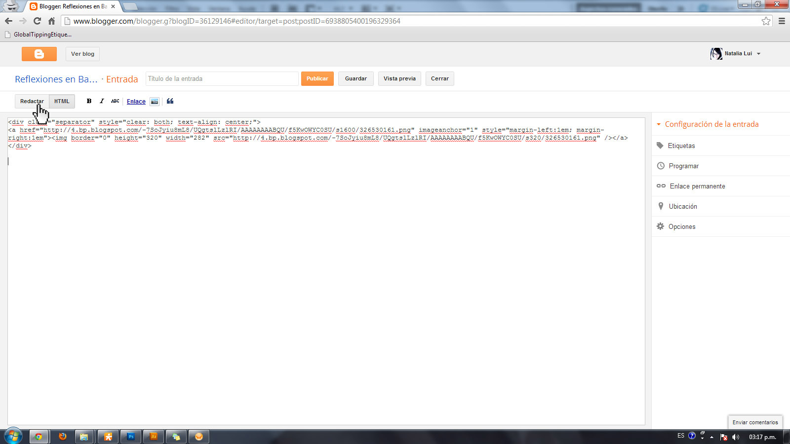 Como insertar imágenes en HTML para Blogger | Reflexiones en Bamboo