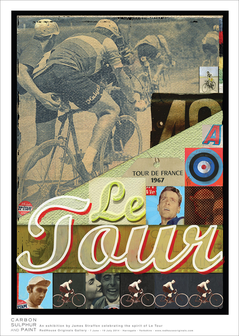 Tour de France cycling art created by artist James Straffon