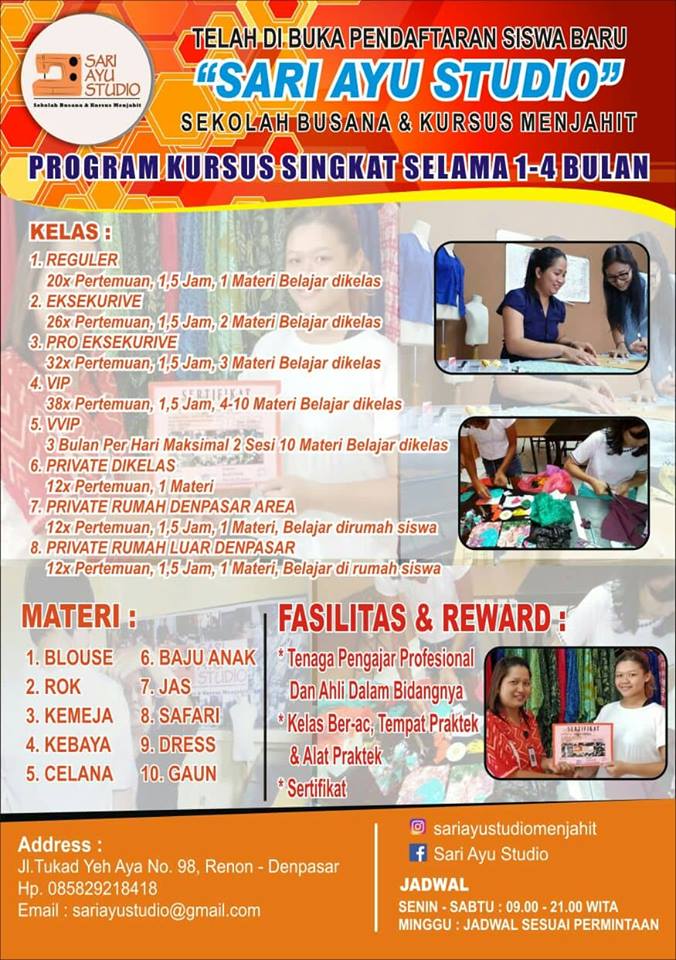 Brosur Kursus Menjahit Sketsa Brosur Kursus Menjahit Sketsa