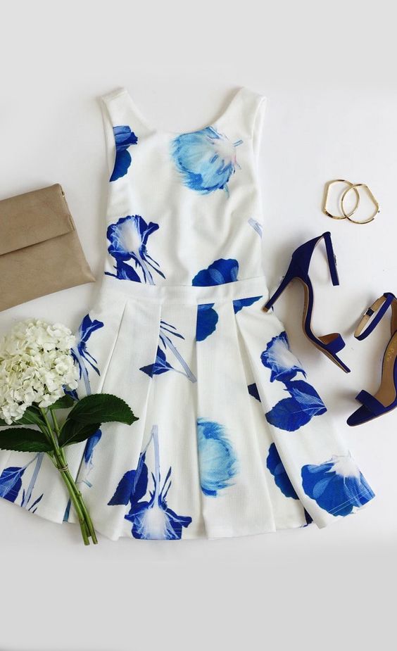 Fashion Flare♡♡: Top 7 Most Beautiful Blue And White Outfits