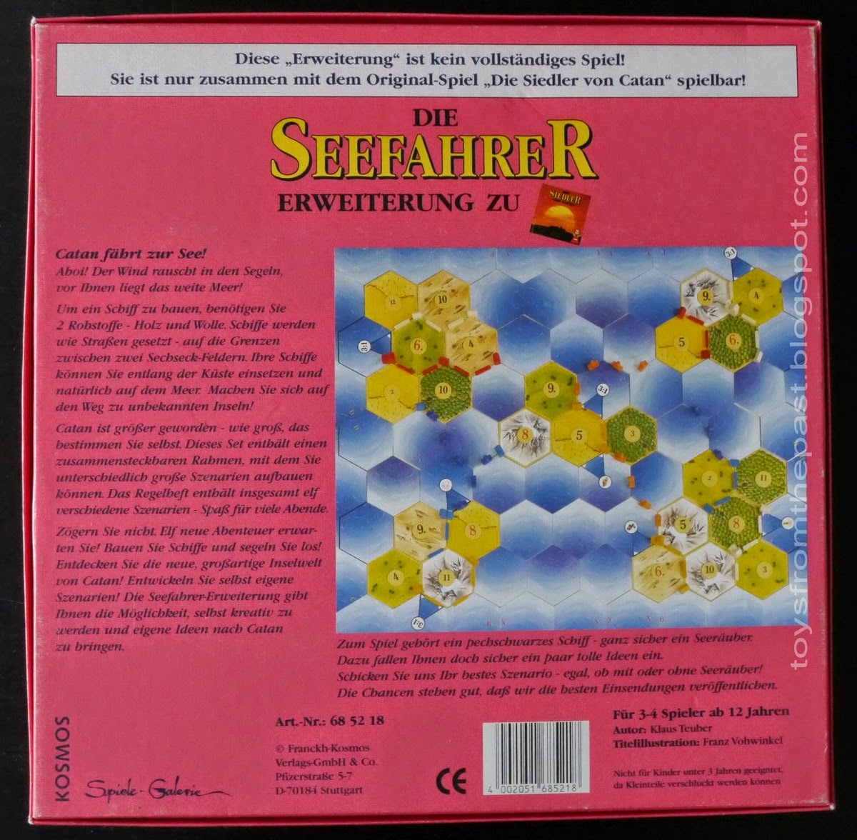 Toys from the Past: #526 THE SETTLERS OF CATAN with SEAFARERS and 5-6 PLAYERS EXPANSIONS (1995 ...