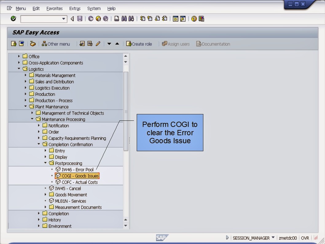 青蛙SAP分享 Froggy's SAP sharing SAP PM COGI PostProcessing for Failed