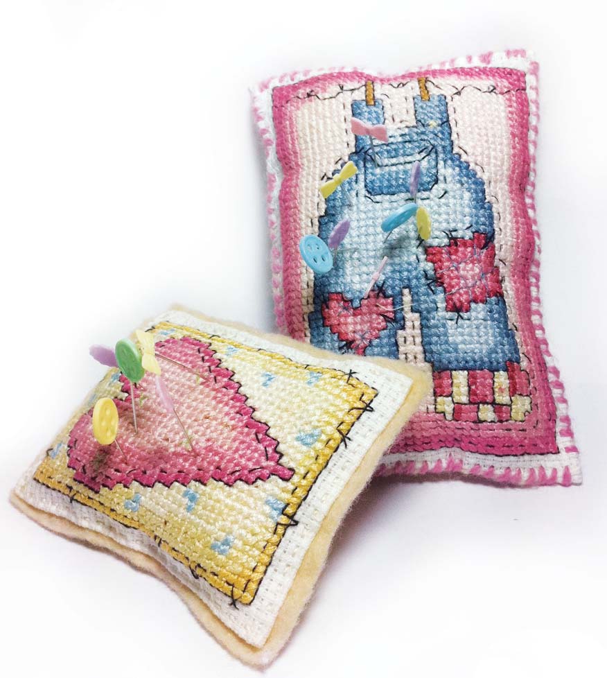 Tinkle Thoughts Cross Stitch Pin Cushion