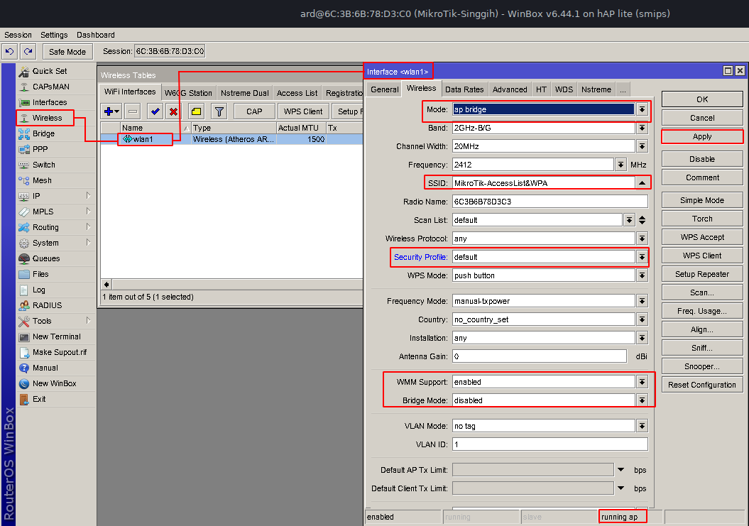 mikrotik mac address access list mikrotik mac address access list