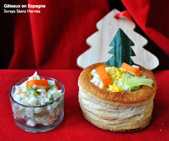 recette  vol au vent crabe noel