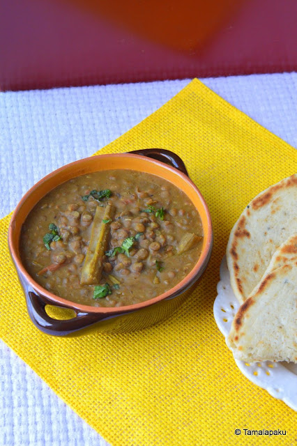 Whole Masoor Dal Sabji