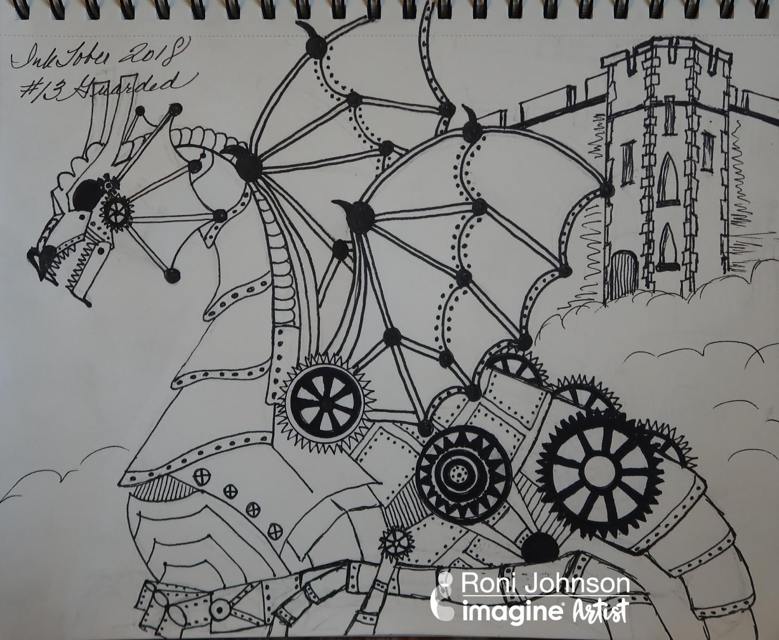 ink stains inktober 2018 day 13 guarded