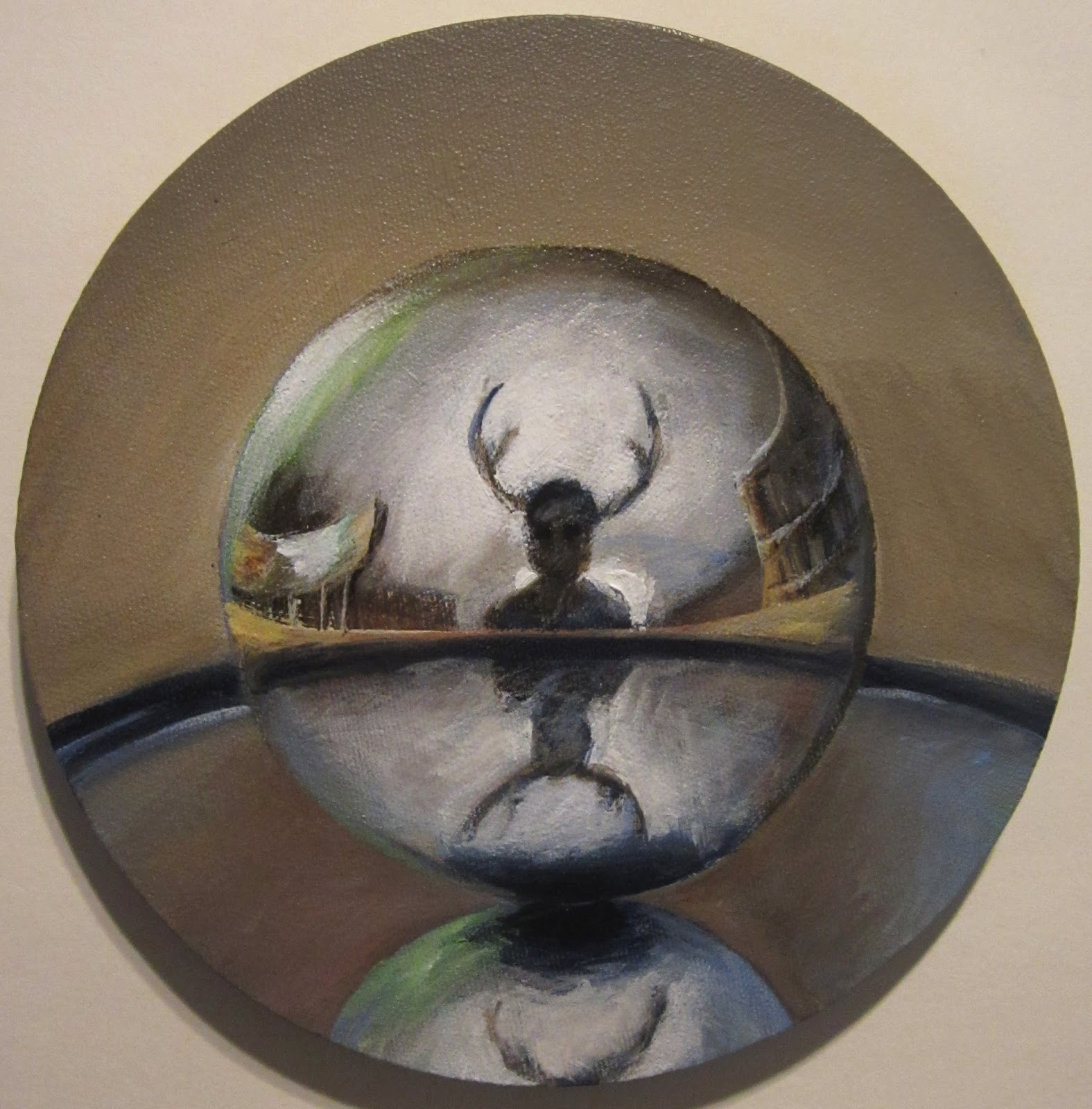 One Painting a Day Self Portrait with Mirrors