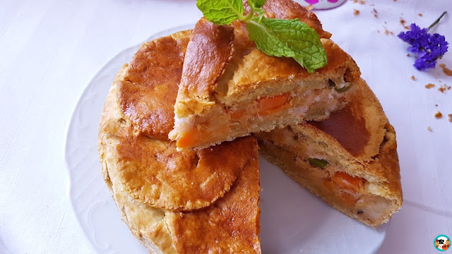 Pastel de obleas y merluza