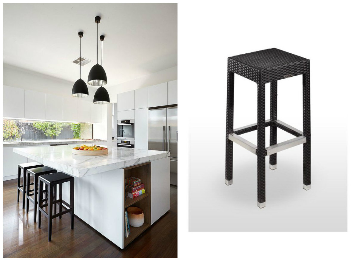 8 cocinas con barra alta para comer + taburetes para equiparlas