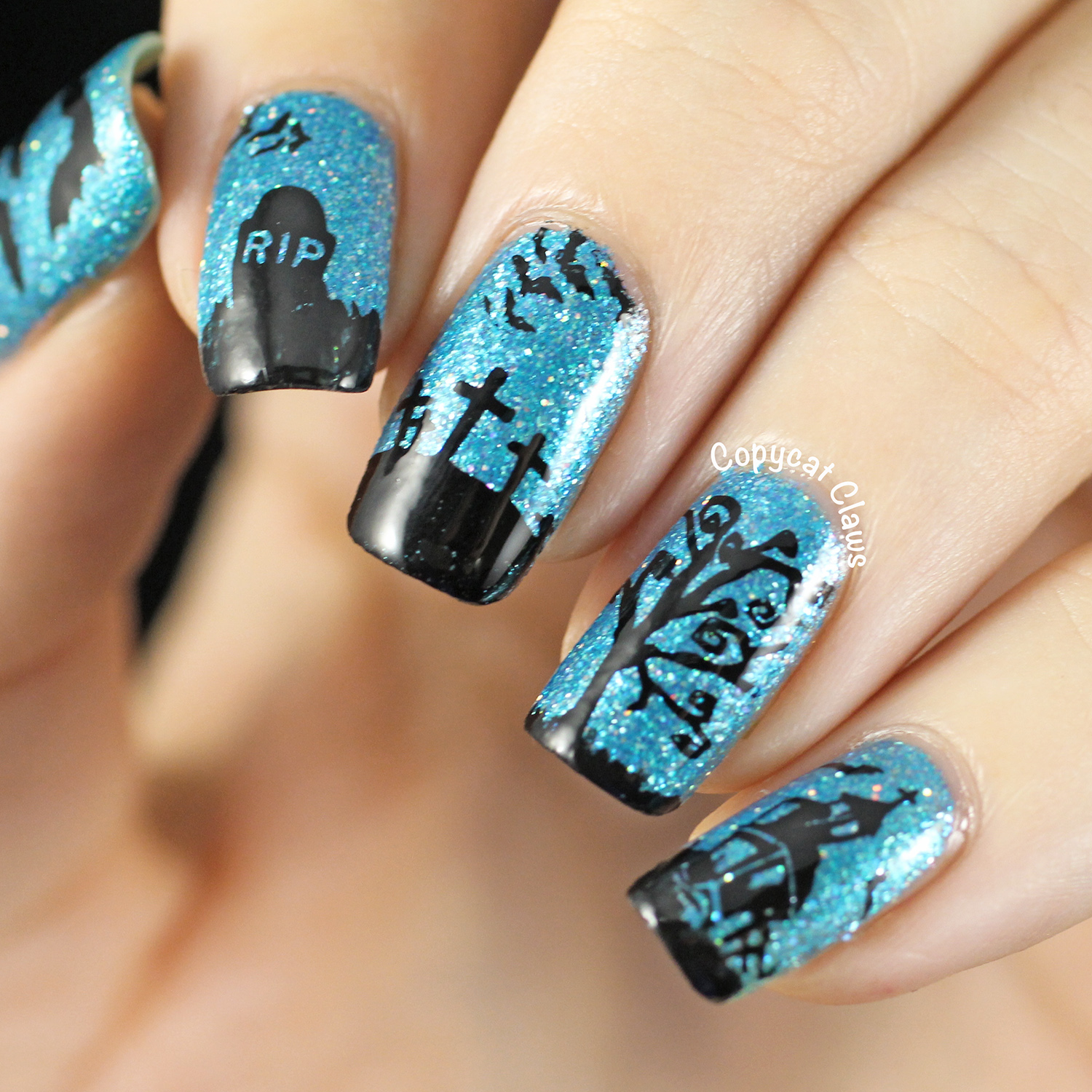 Copycat Claws: Sunday Stamping - Halloween Nails