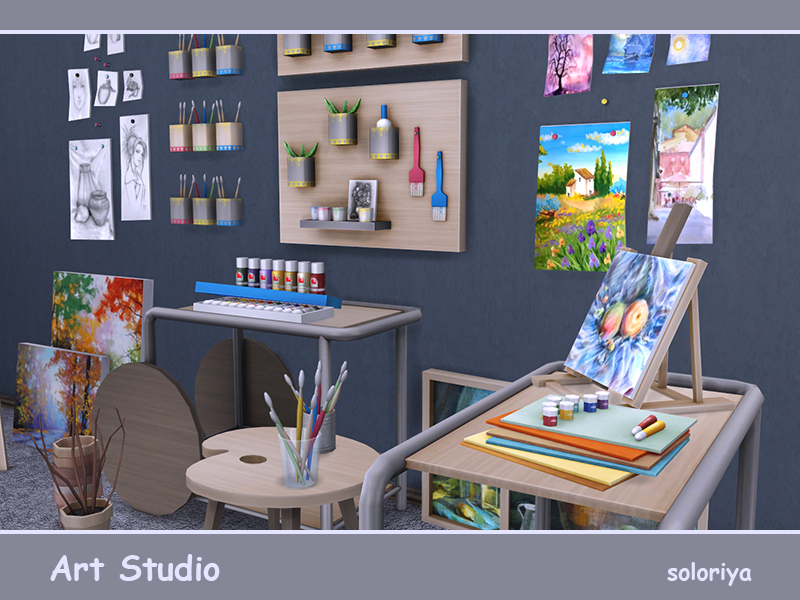 Sims 4 CC's The Best Art Studio by Soloriya
