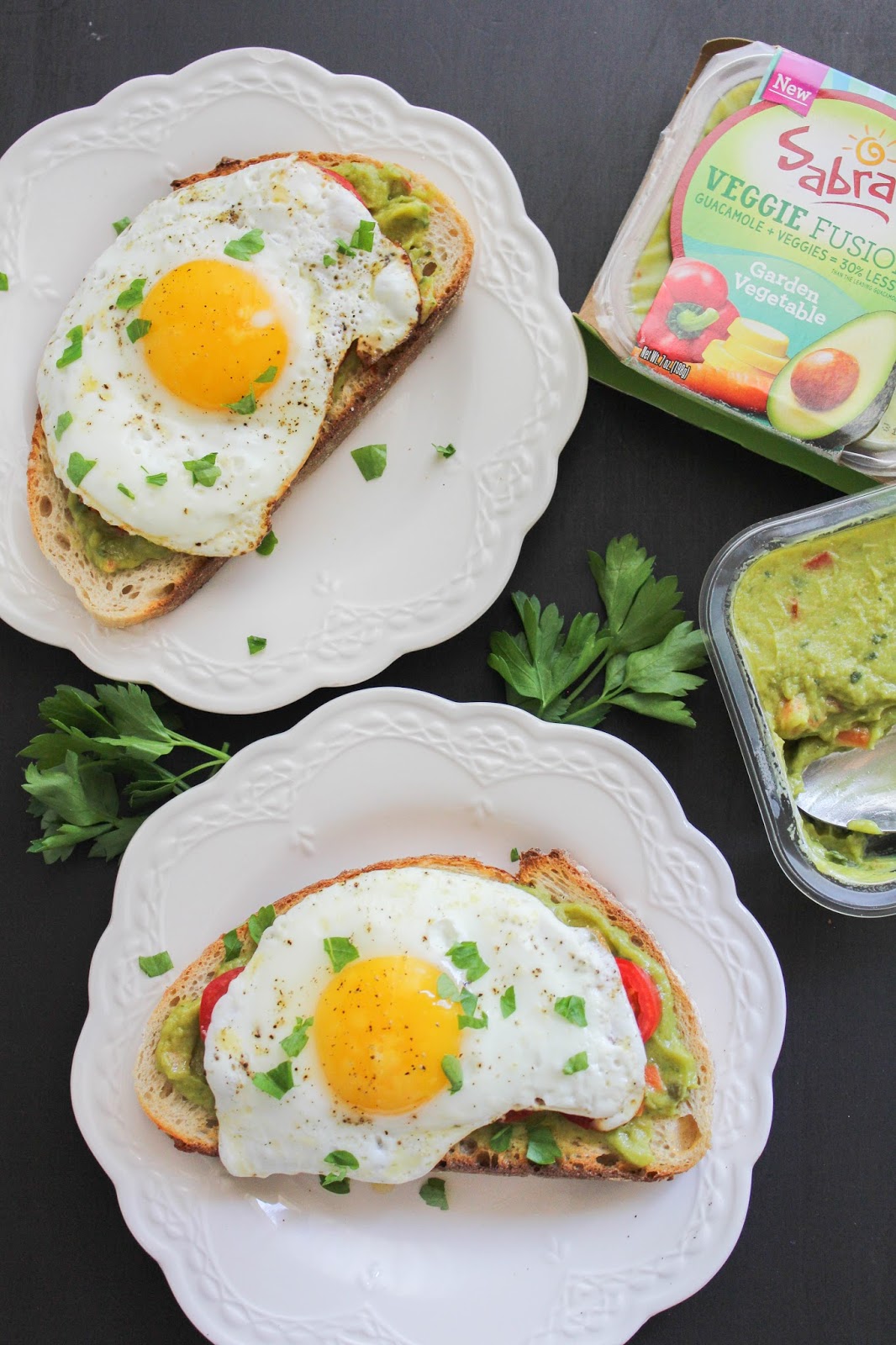 Simple Egg and Guacamole Toast