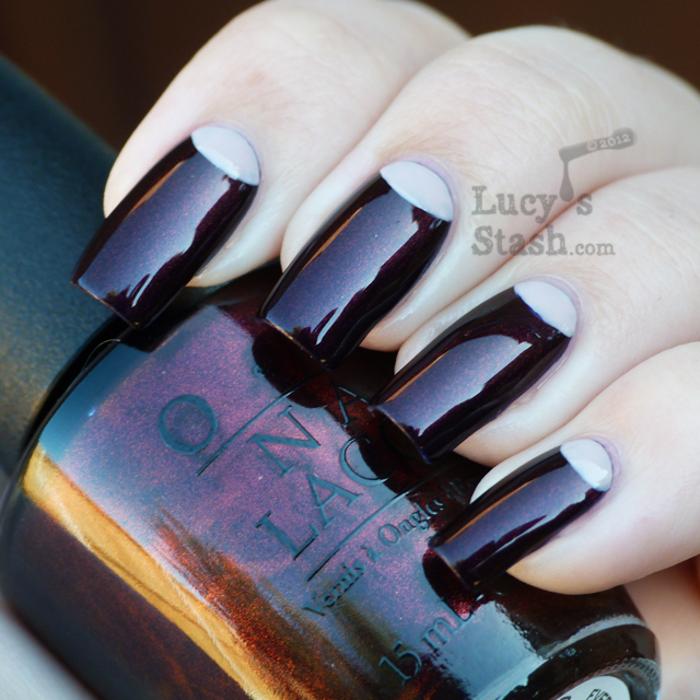 Lucy's Stash - OPI Germany Half-moon manicure