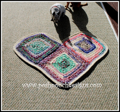 Posh Pooch Designs : Heart Shaped Dog Rug Free Crochet Pattern | Posh ...