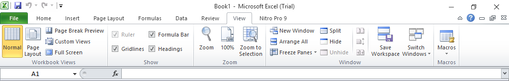 Menu View Pada Microsoft Excel