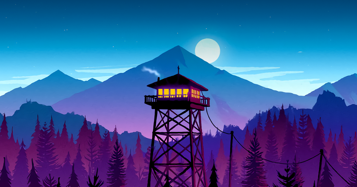 Firewatch Night Wallpaper for (Saving battery for Amoled