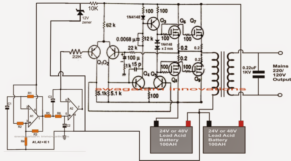 Pure Sine Wave Inverter Circuit Diagram Free Download
