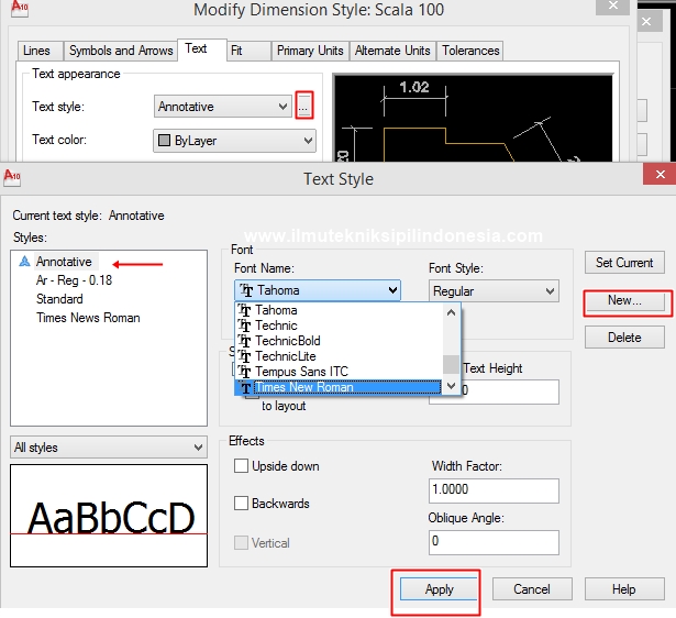 Mengganti Teks Autocad Sesuai Selera