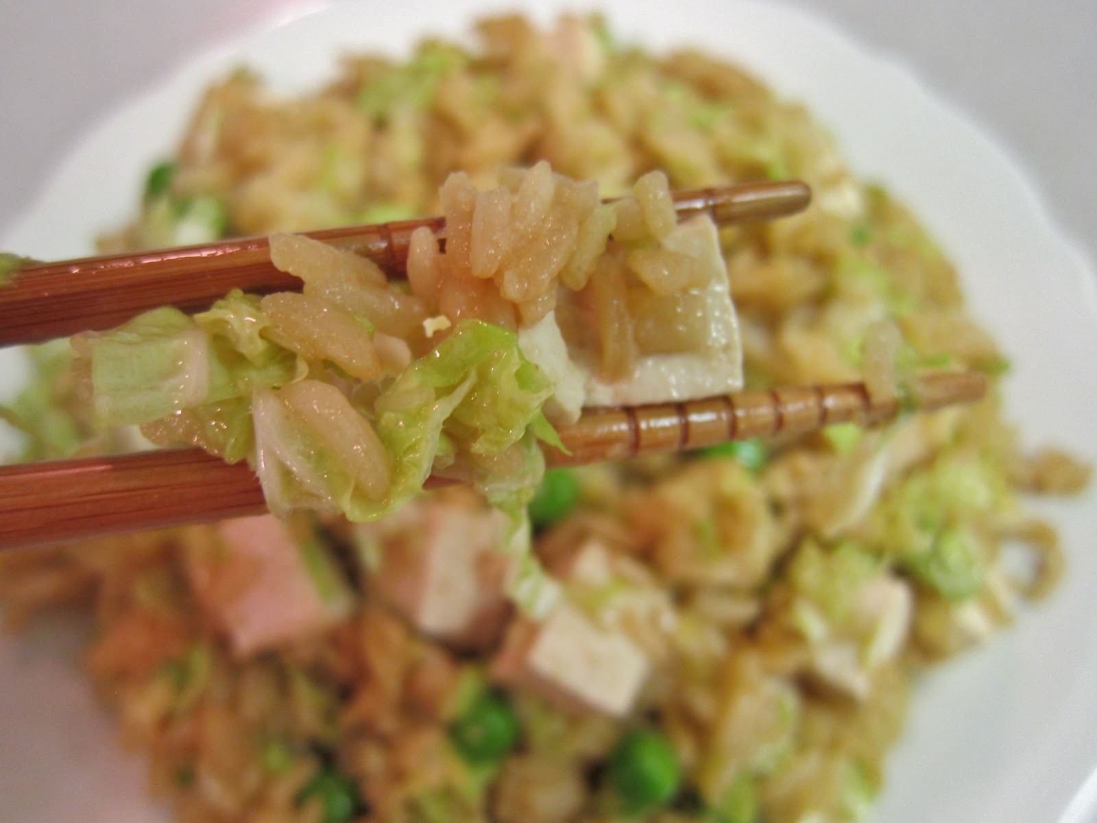 The Vegan Chronicle Tofu Fried Rice with Cabbage