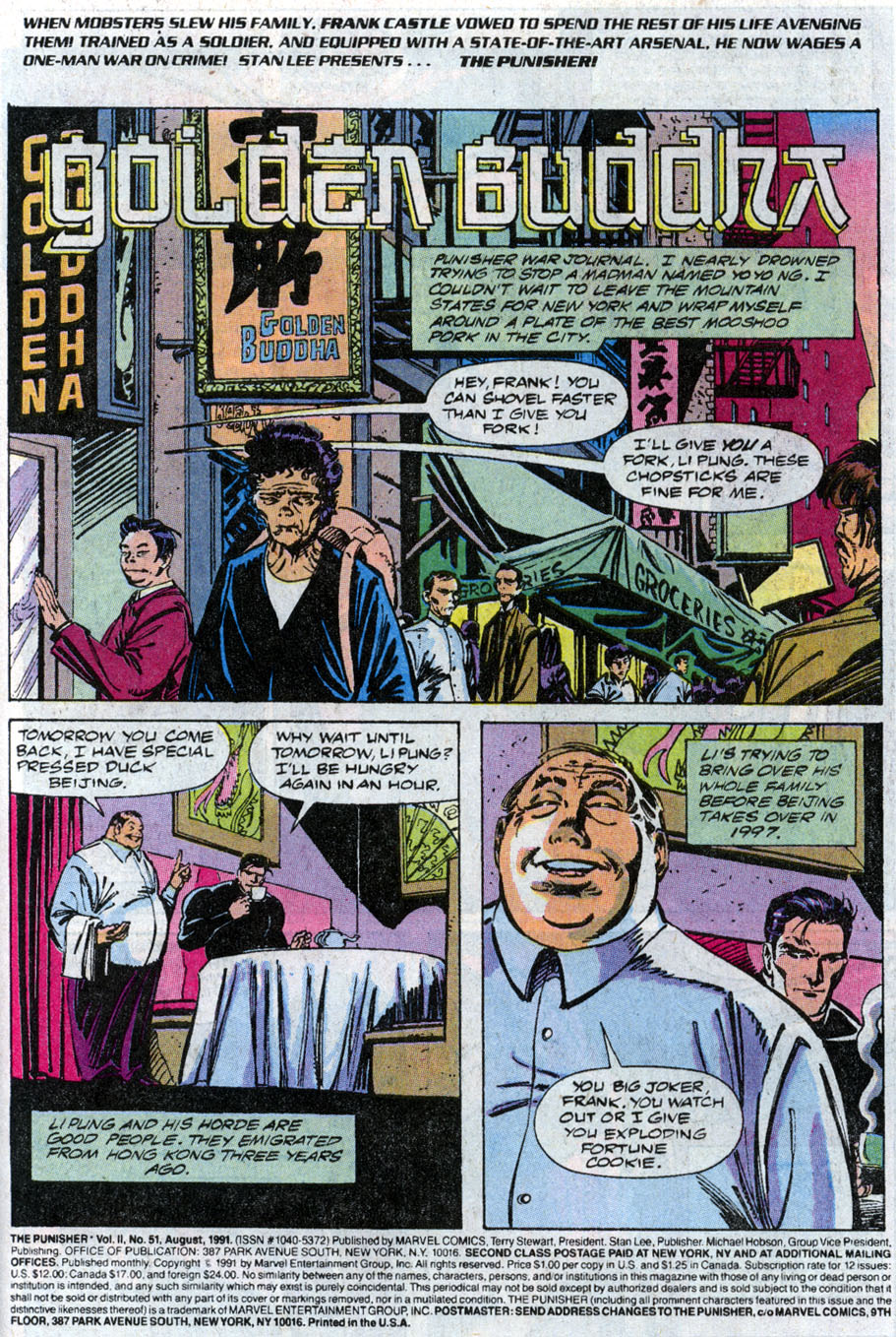 Read online The Punisher (1987) comic -  Issue #51 - Golden Buddha - 2