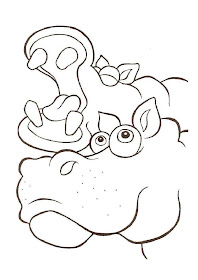 hipopótamos para colorear