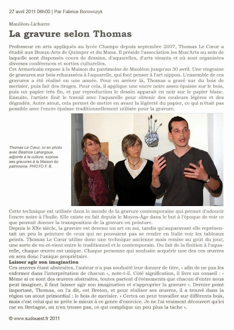 Article de presse , exposition Mauléon 2011.