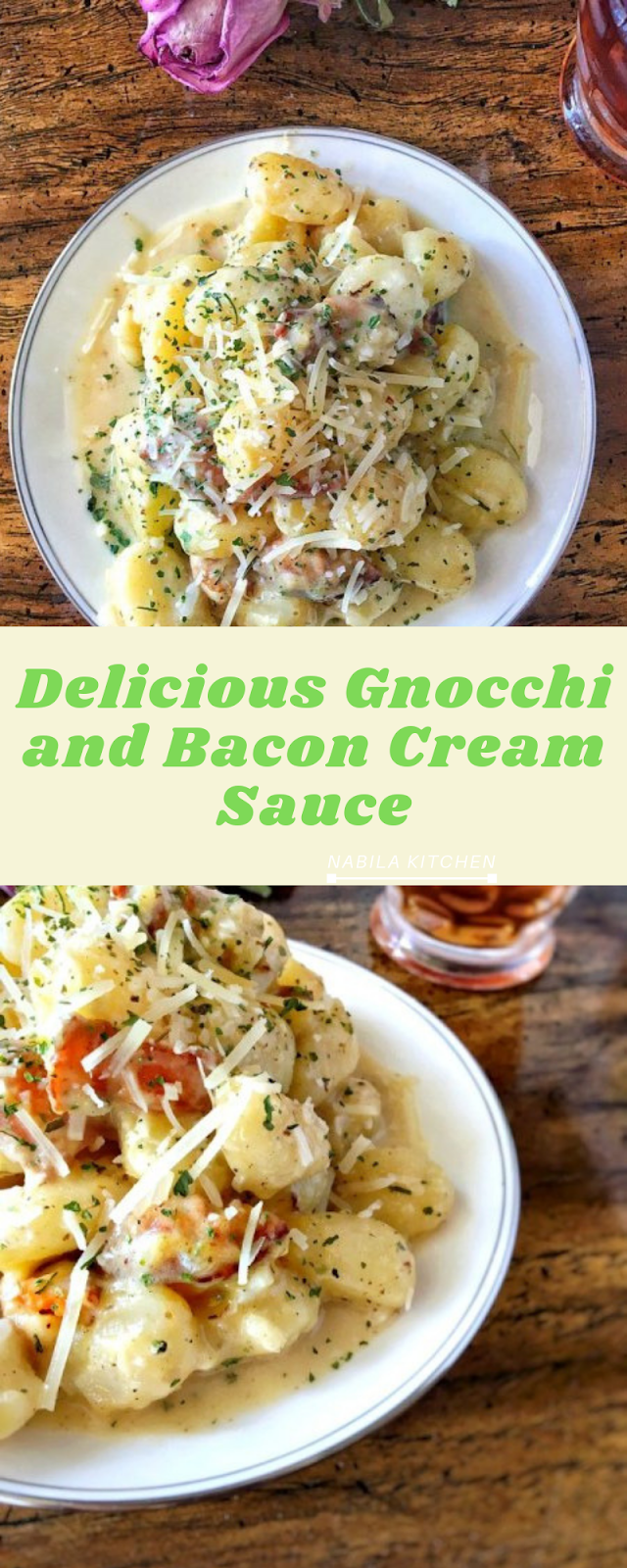 Delicious Gnocchi and Bacon Cream Sauce Nabila Kitchen