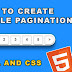 Create Simple Pagination HTML CSS