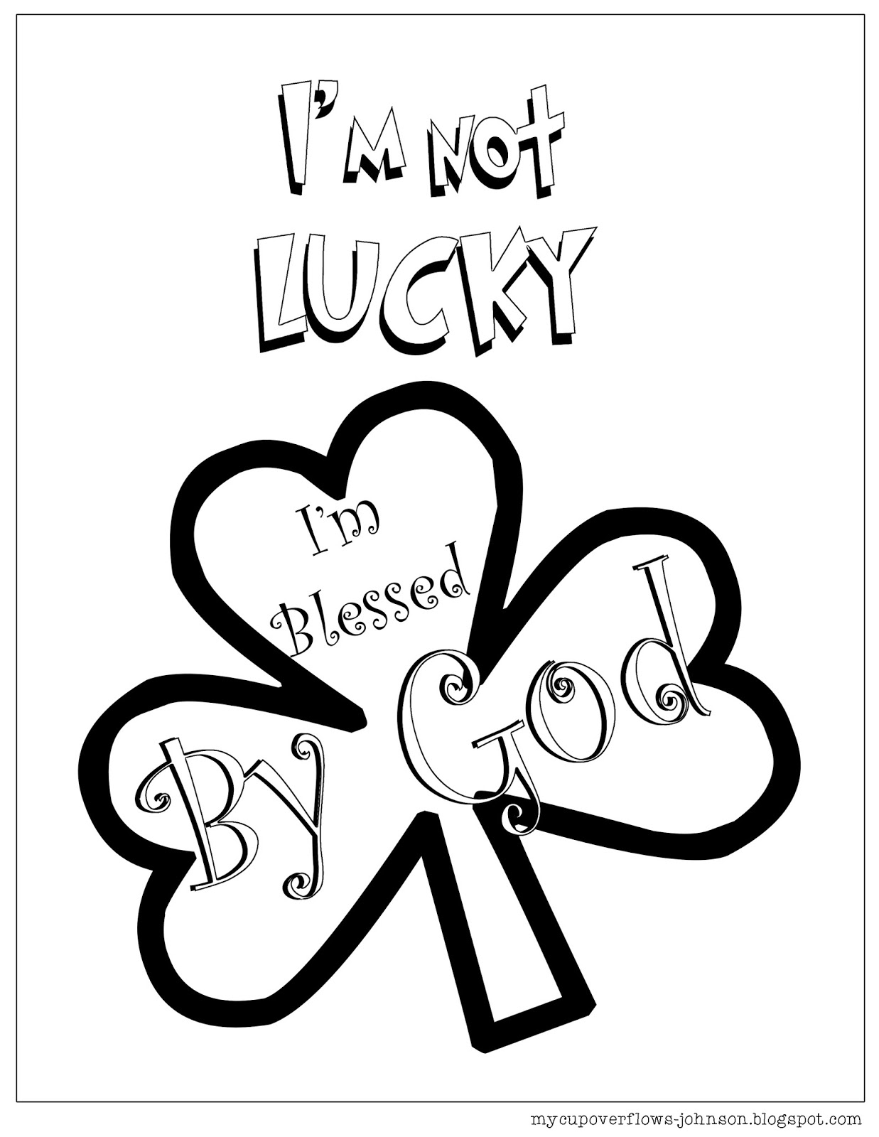 My Cup Overflows: St. Patrick's Day Coloring Pages