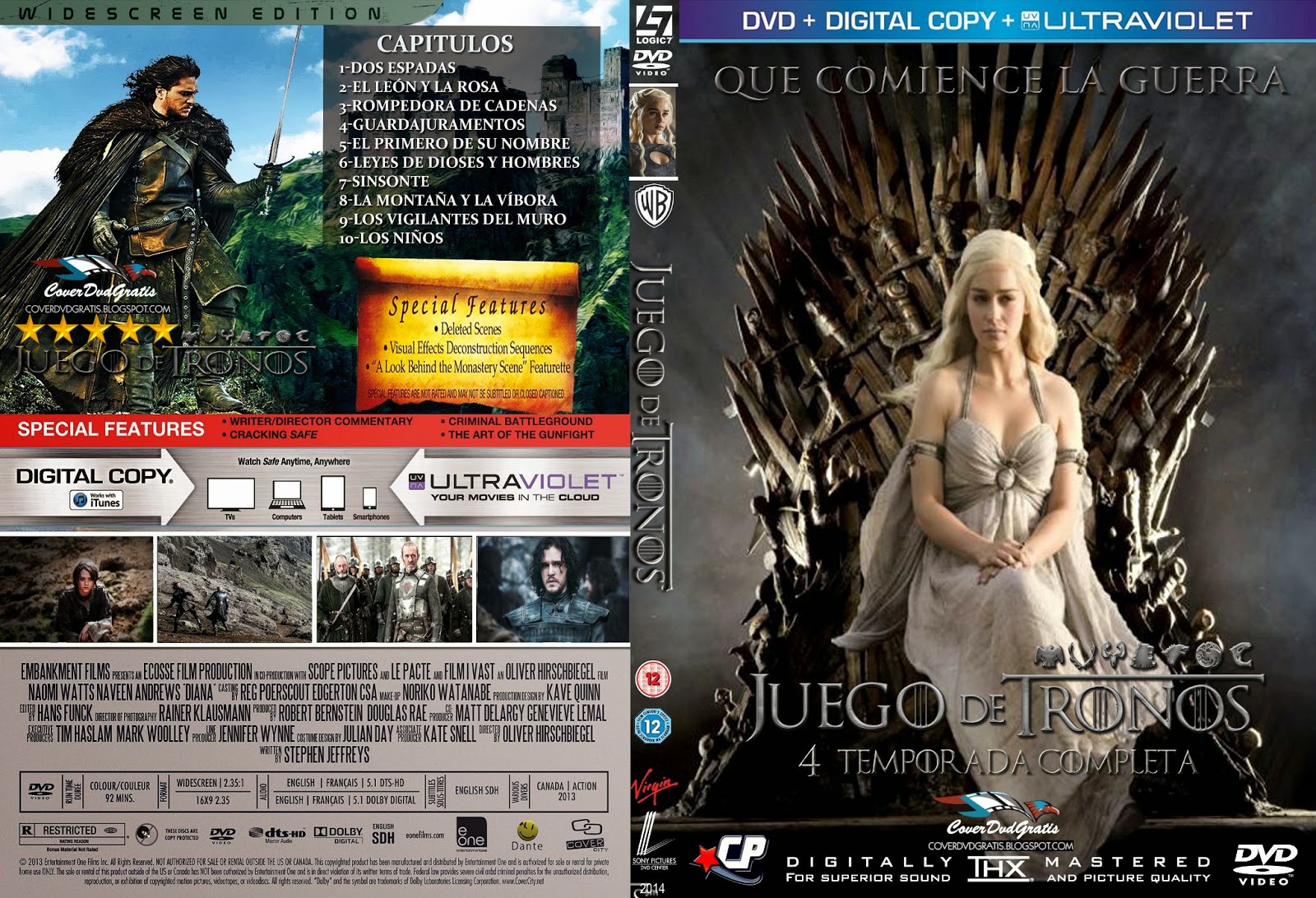 Game of Thrones Temporada 4 2014 DVD COVER - CoverDvdGratis