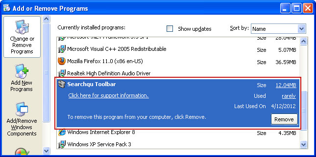 windows searchqu toolbar