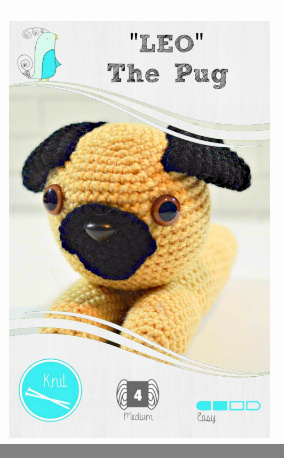 amigurumi pug dog crochet pattern