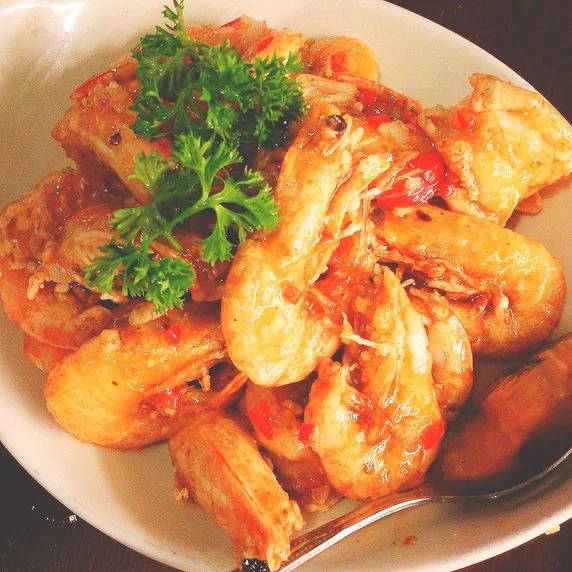 Buttered shrimps from the Visayas