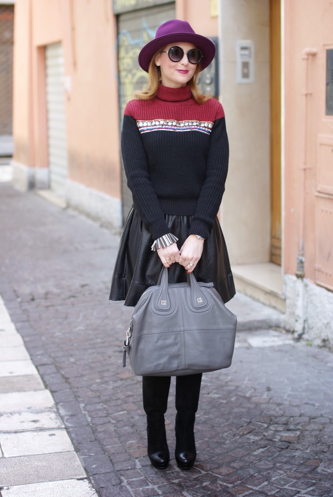 Eco-leather skirt, Turtleneck sweater | Fashion and Cookies - fashion ...