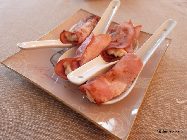 Cuillère bacon et gorgonzola 