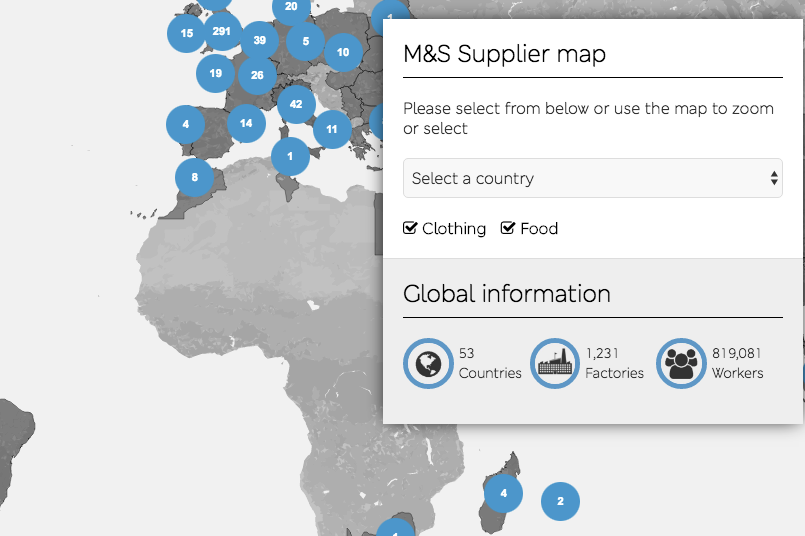 Marks and Spencer's source map